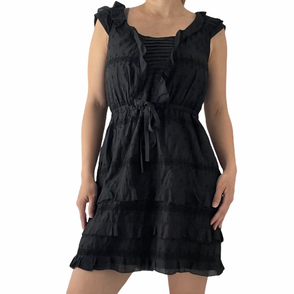 ❤️ J.CREW Summer Black Ruffle Dress❤️